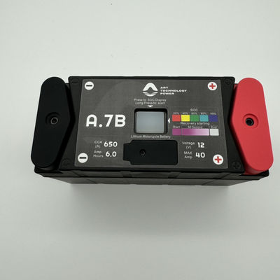 Черный LiFePO4 12В Мотоциклет стартер батарея A7BS 650 Пик CCA