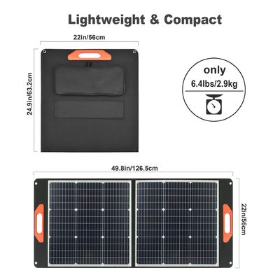Пешие прогулки 100w складная солнечная панель 22,8% эффективность преобразования