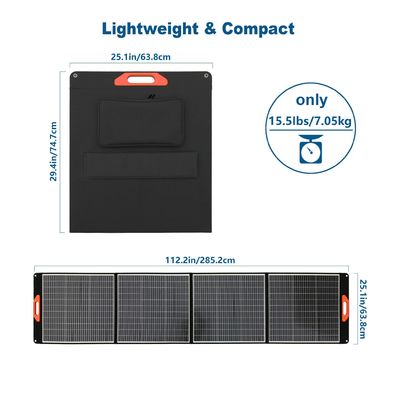 12V-39V 400W однокристаллический многофункциональный складной портативный солнечный ноутбук