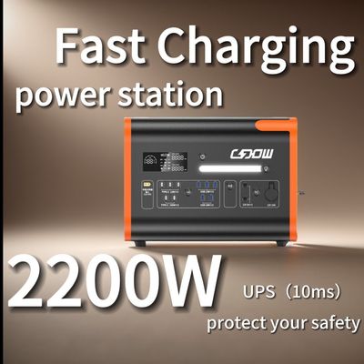 4400W пиковая мощность солнечная портативная электростанция с защитой BMS и чистой синусовой волной