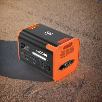 Беспроводная зарядка 15W 1000W 2200W портативная электростанция для экстренного кемпинга на открытом воздухе