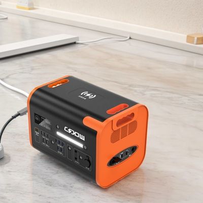 Черный с оранжевым 2200W/2048wh Энергохранилище Электроснабжение Литий LiFePO4 Аккумулятор портативный генератор Мобильная солнечная электростанция