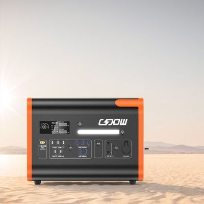 Черный с оранжевым 2200W/2048wh Энергохранилище Электроснабжение Литий LiFePO4 Аккумулятор портативный генератор Мобильная солнечная электростанция