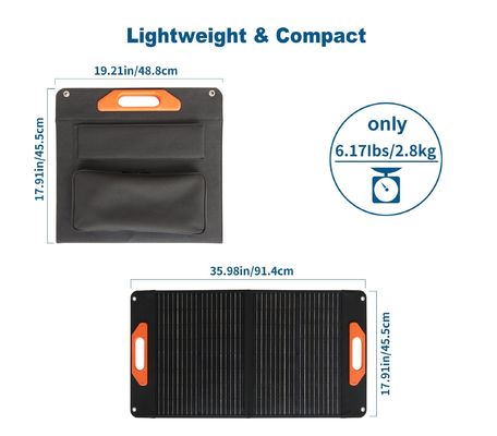 60W 100W 200W полностью черный солнечный модуль с монокристаллическим кремниевым