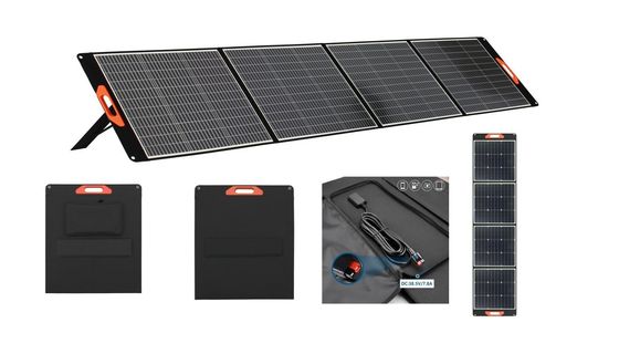 60W 100W 200W 400W Монокристаллические кремниевые солнечные панели с сертификацией CE в черном цвете