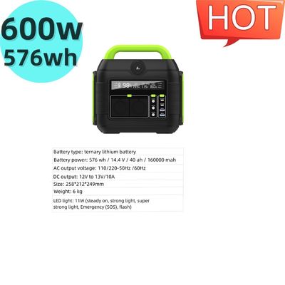 Настраиваемый цвет S6 600W Тихая портативная солнечная электростанция для деятельности на открытом воздухе