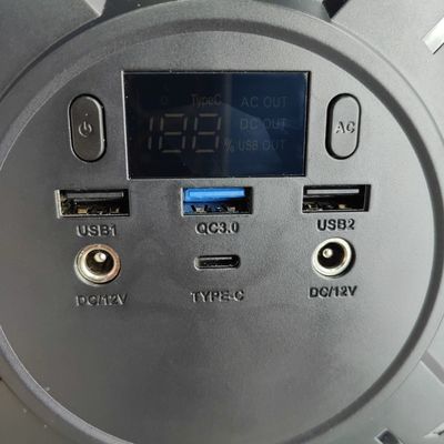 Портативный солнечный генератор мощностью 200 Вт с USB1/USB2 для экспорта и номинальной мощностью 173 Вт