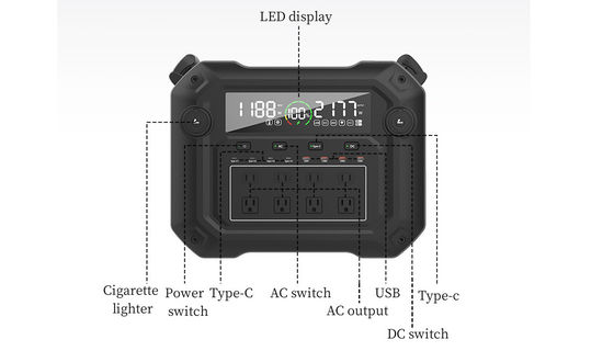 3600W Чистая синусная волна портативная электростанция LiFePO4 Солнечное хранилище энергии BMS аккумулятор