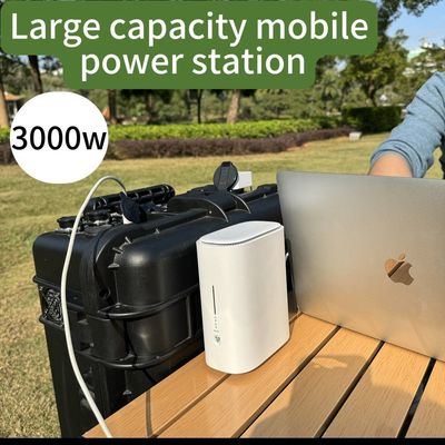 Многофункциональная солнечная электростанция на открытом воздухе 3000W3000wh с выходом чистых синусных волн переменного тока