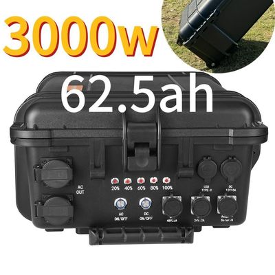 Наружное аварийное зарядное устройство 3000 Вт 62,5 ч портативная электростанция с 6-7 ч времени зарядки