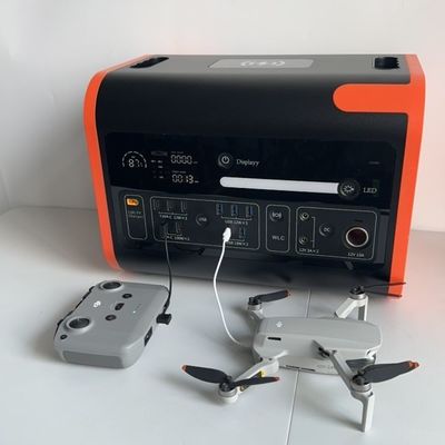 Чистая портативная силовая станция с синусовой волной 2200W/2048wh для наружной аварийной горячей оранжевой