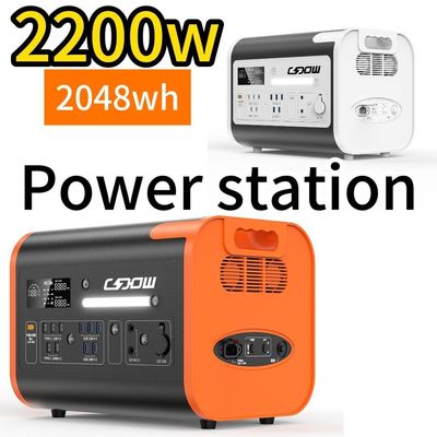 2200W/40ah 2024 Энергетическая портативная электростанция Черный оранжевый цвет для путешествий на улице