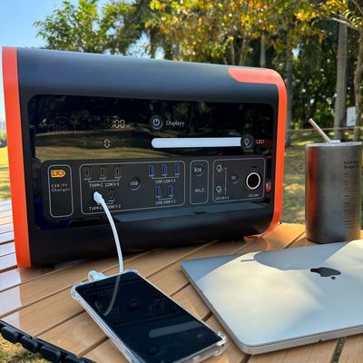 Оранжевый Черный 2200W/2048wh AC Чистый синус волны солнечный генератор Электростанция для кемпинга