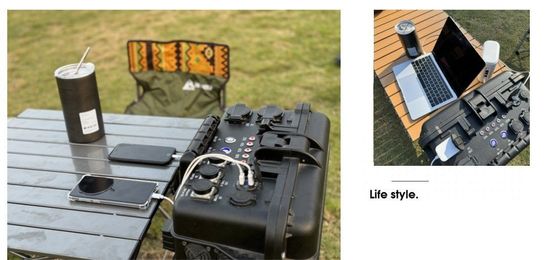 Выходной ток переменного тока 15A Max 6000W Внешнее зарядное устройство USB для путешествий, кемпинга и чрезвычайных ситуаций