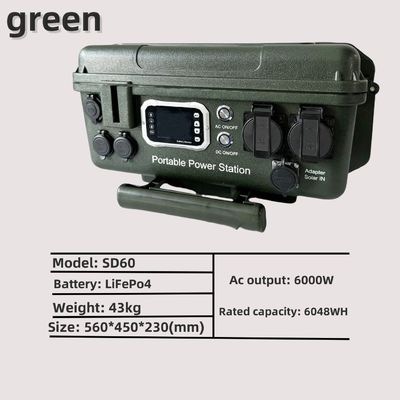 Контроллер MPPT 6000W/6048wh портативная AC/DC наружная мобильная электростанция для продукции