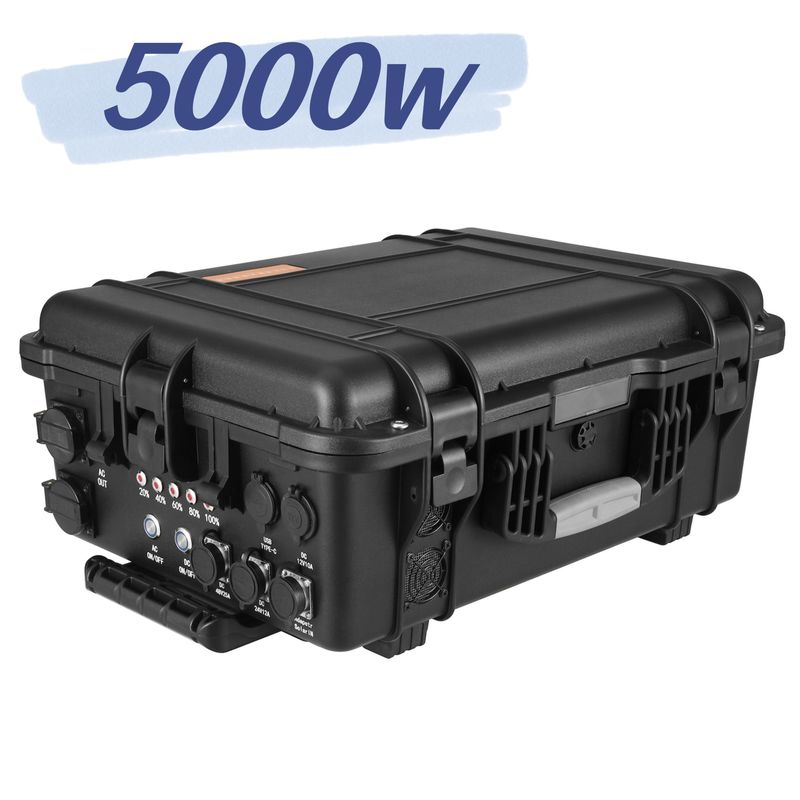 220 Вт Внешний кемпинг LiFePO4 5000 Вт Большая портативная электростанция с колесной тележки