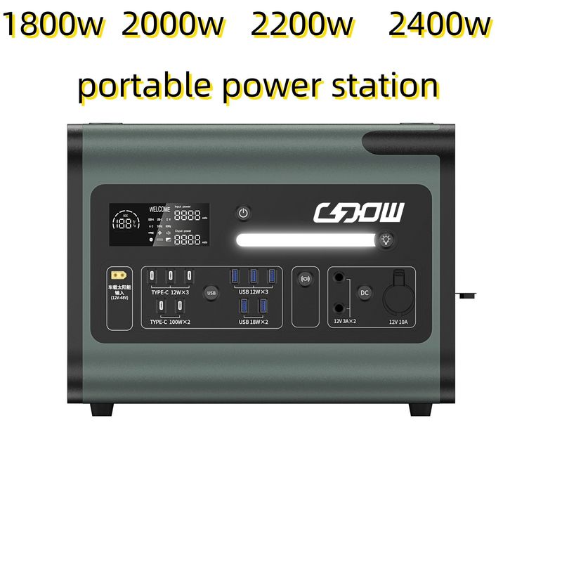 2048wh солнечная электростанция с инверторной панелью и 220V AC выходной портативный источник питания
