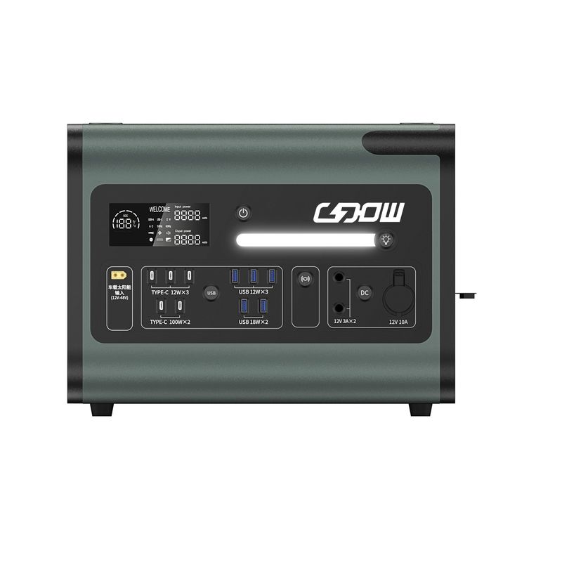 Выход AC 2200W LiFePO4 Литий батарея портативная электростанция для кемпинга на открытом воздухе