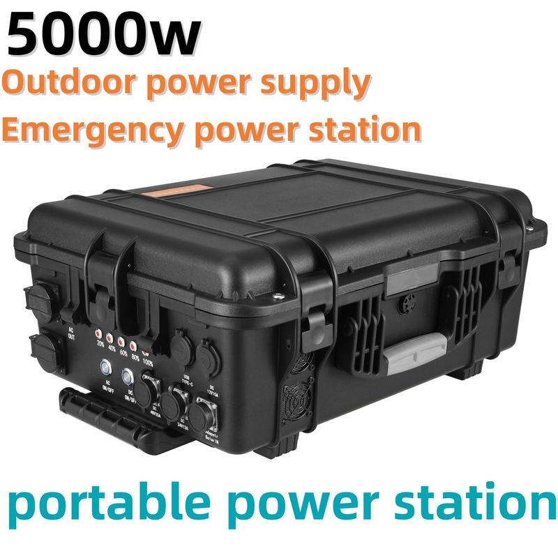 3000W/4000W/5000W Солнечная мобильная станция для зарядки на открытом воздухе с выходом USB/Type-C 18W Max