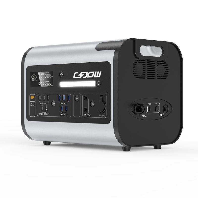 LiFePO4 Энергохранилище Мощность солнечный генератор AC/DC 2200W 110V-220V портативная электростанция