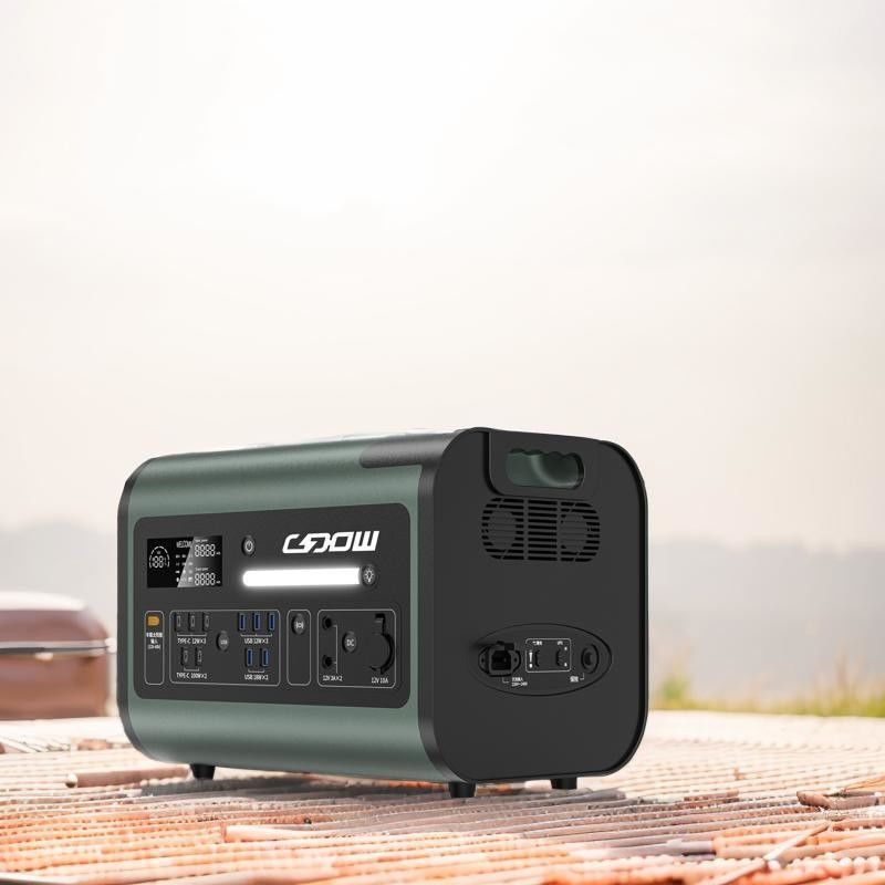 Беспроводная зарядка 15W 1000W 2200W портативная электростанция для экстренного кемпинга на открытом воздухе