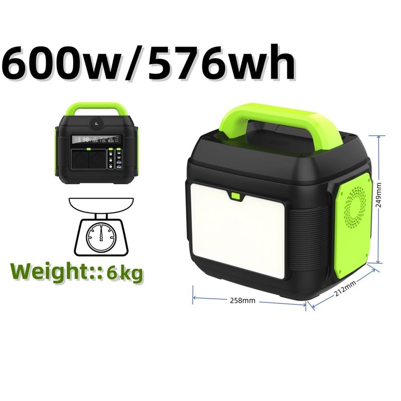 600W258*212*249mm портативная электростанция солнечный генератор с тернарным литийным аккумулятором
