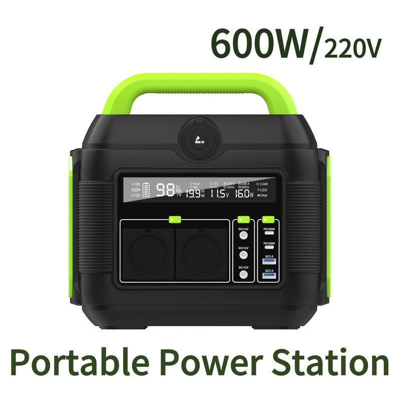 Перерабатываемый 500W Power Bank 600W Наружная портативная литийная станция для приключенческого кемпинга