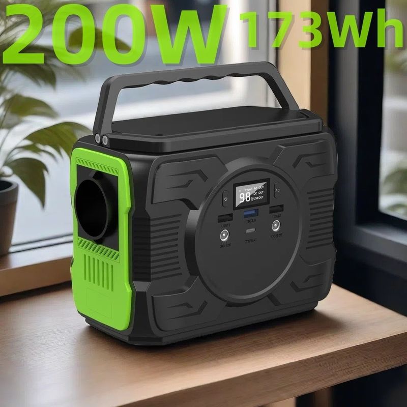 Портативная солнечная генераторная электростанция 48000mAh 200W 173Wh для деятельности на открытом воздухе