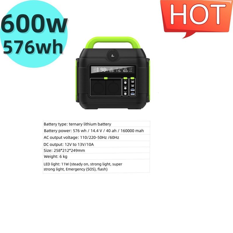 Настраиваемый цвет S6 600W Тихая портативная солнечная электростанция для деятельности на открытом воздухе
