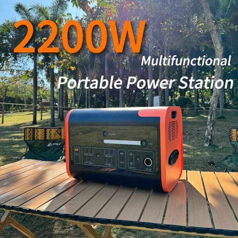 2000wh Солнечная энергетическая портативная электростанция для кемпинга на открытом воздухе и путешествий