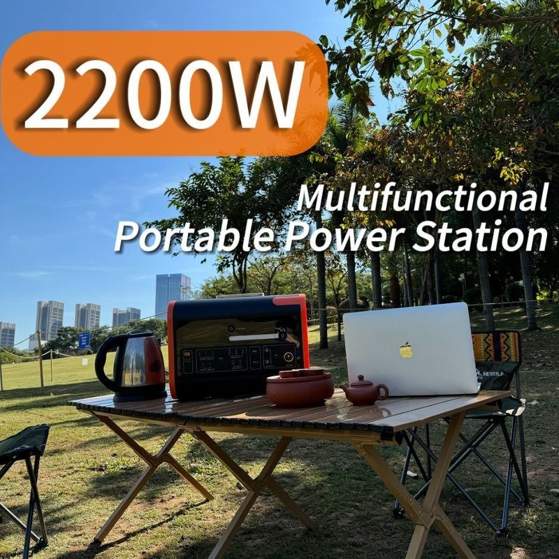 Выходное напряжение переменного тока 220V±5% 2200W портативная электростанция 2220wh 2000W солнечный генератор
