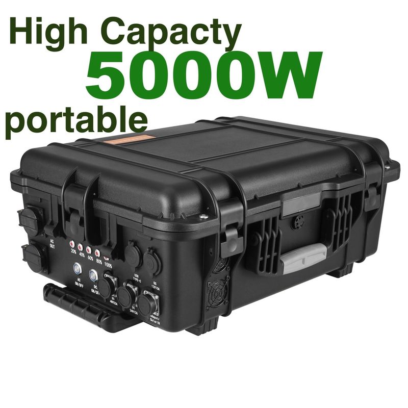 AC Pure Sine Wave 5000W LiFePO4 Солнечная электростанция для автомобильных аварийных ситуаций