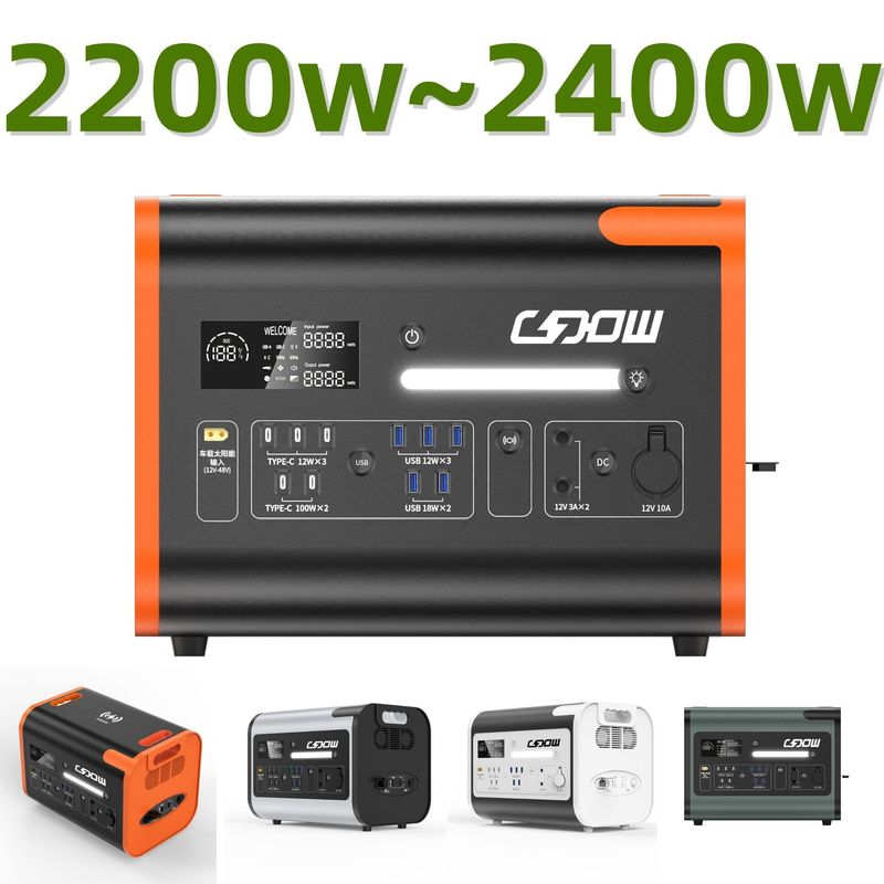 4400W Пиковая мощность Наружная портативная станция хранения энергии с складывающимися солнечными батареями