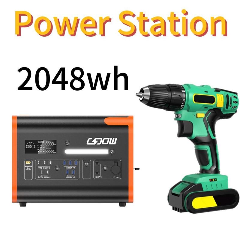 Североамериканский рынок 2000W 2200W портативная солнечная электростанция с аккумулятором LiFePO4