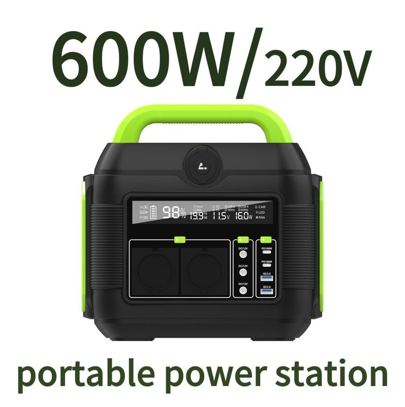 300W/500W/600W/1500W портативное солнечное энергоснабжение для непрерывного кемпинга на открытом воздухе