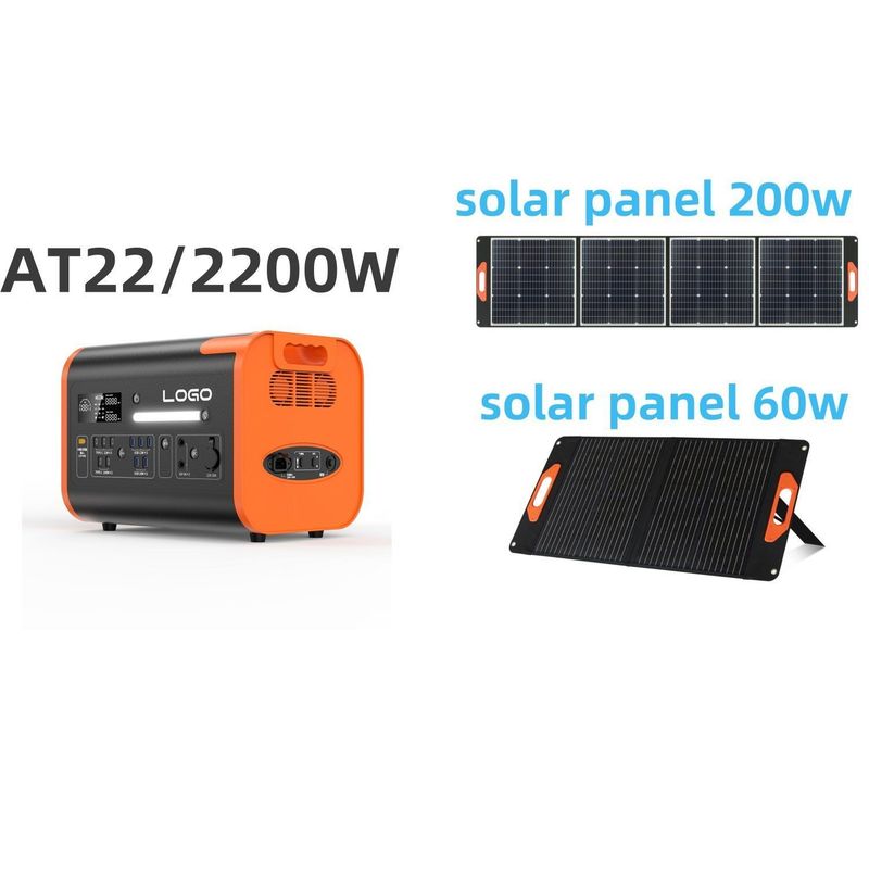 AT22 2024 Портативная 2200W2048wh литийная батарея электростанция для зарядки электромобилей