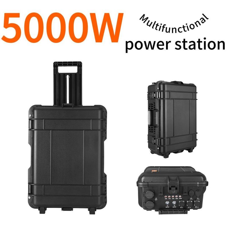 5000 Вт портативная электростанция USB/Type-C 18 Вт Макс для автомобильного кемпинга и самостоятельного вождения