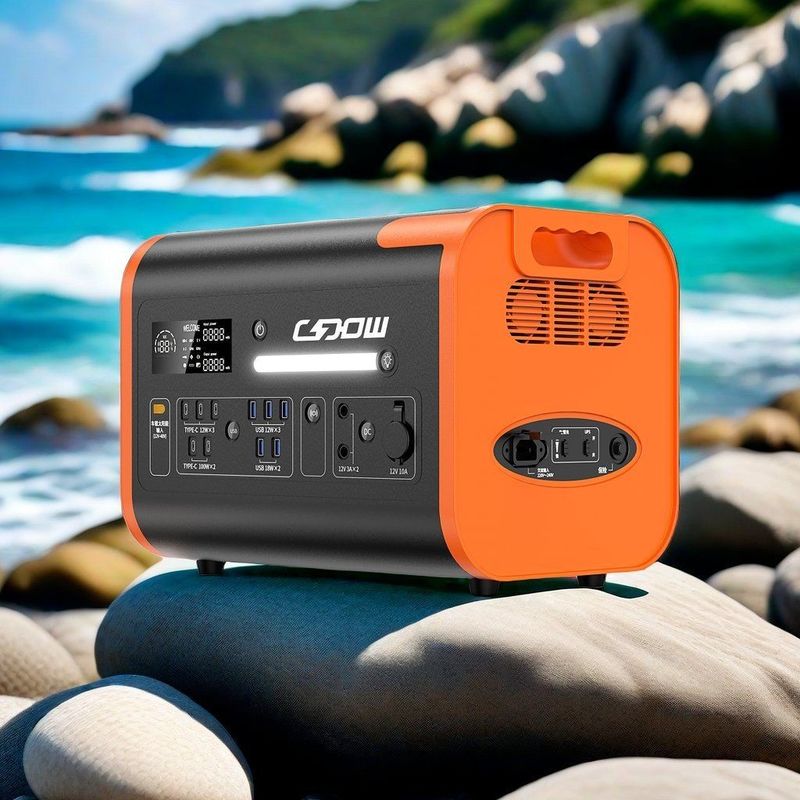 Сверхсетевой солнечный генератор 2200W 2400W Наружная электростанция с беспроводной зарядкой 15W