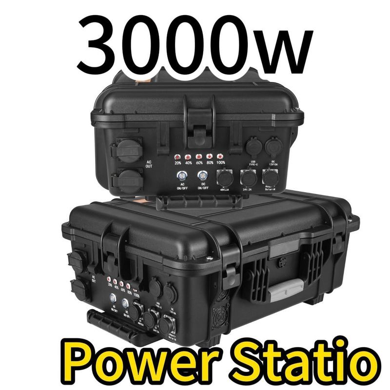 Выходная мощность 100-120В-3000W50Hz/60Hz Настраиваемая 3000wh 62.5ah Горячая портативная электростанция