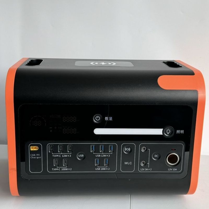 Портативная электростанция 2200W Pure Sine LiFePO4 UPS Backup Battery для кемпинга на открытом воздухе