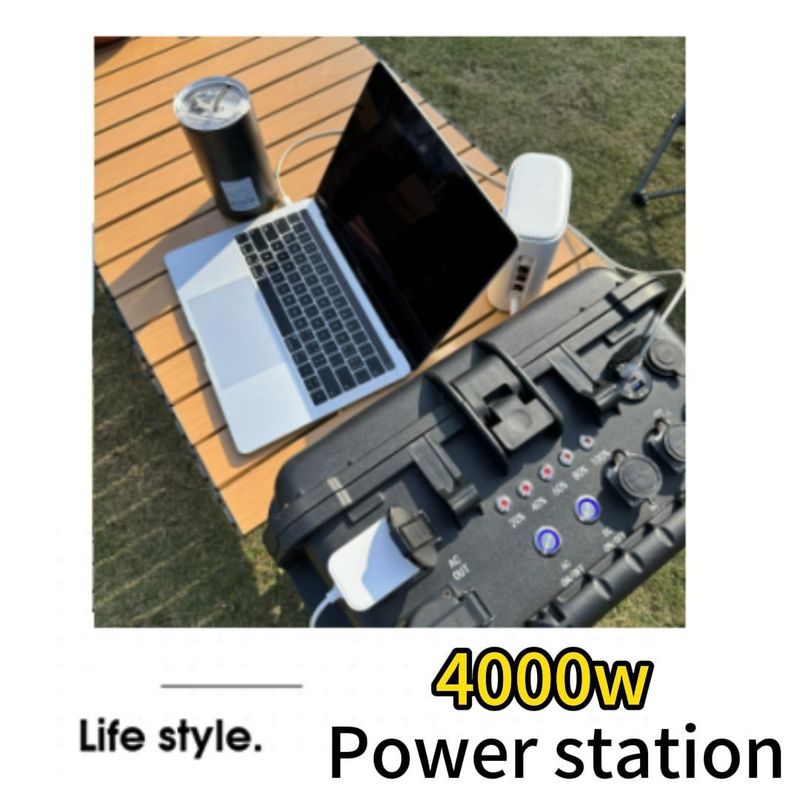 4000W/3840wh/80ah LiFePO4 Солнечная зарядная ручная электростанция с легкой переносимостью
