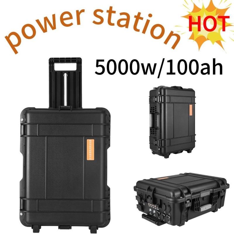 Внешний кемпинг Солнечная электростанция Все выходное устройство AC 4800wh 48V100ah для семьи