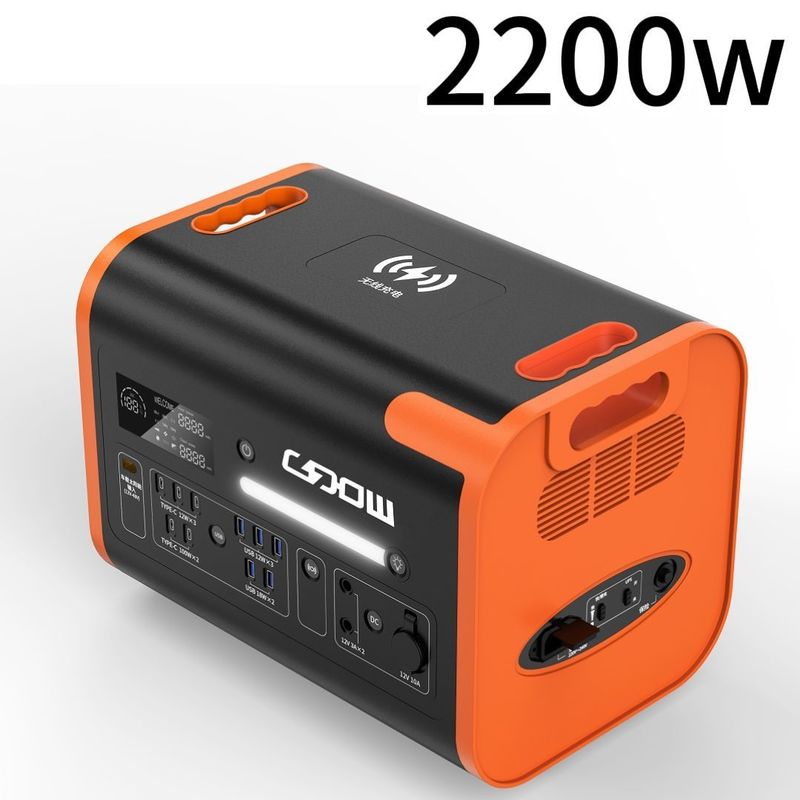 220V/110V/2200W/2400W Чистый синус LiFePO4 резервный аккумулятор Внешний кемпинг портативная электростанция