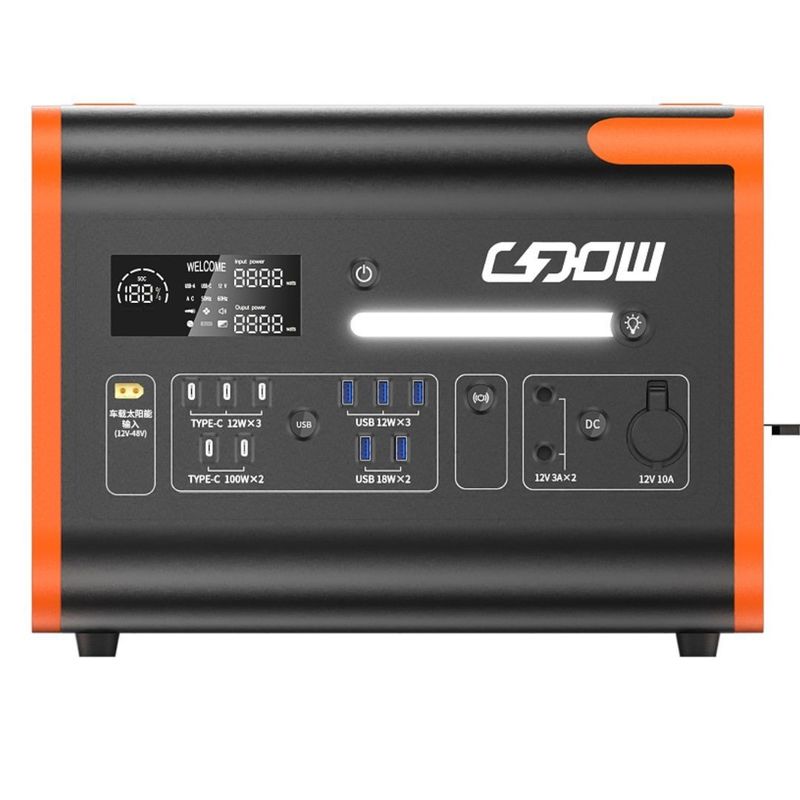 220V/40ah/2200W Солнечная энергия Портативная наружная электростанция для хранения энергии с быстрой зарядкой 1500W литийная батарея