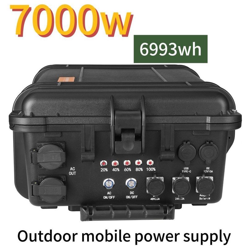 7000W/6993whlifepo4 Наружная портативная перезаряжаемая солнечная ветряная электростанция для наружных помещений