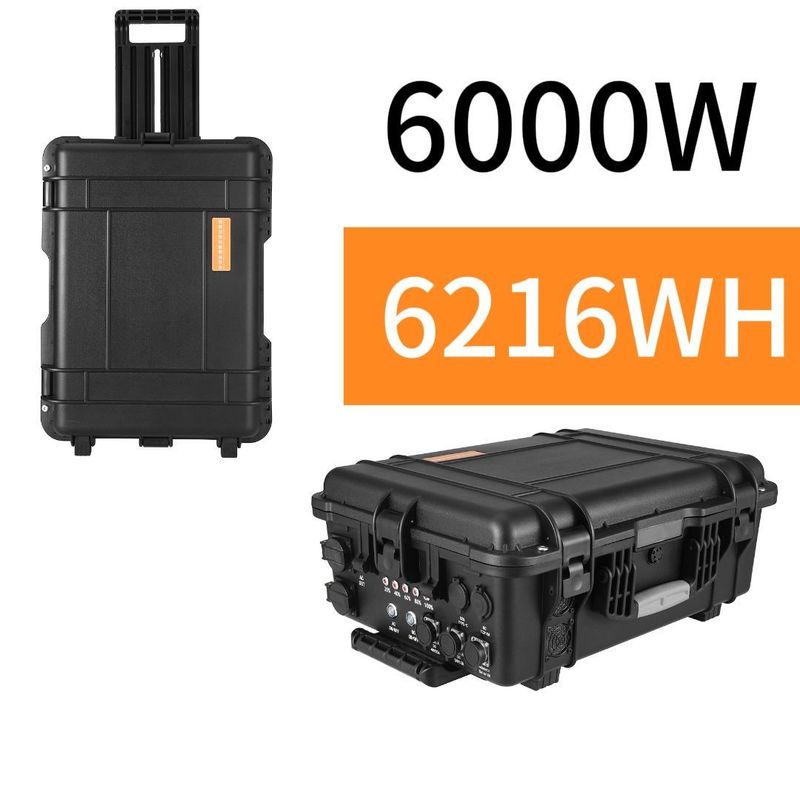 ODM/OEM ABS Сплавная оболочка Материал 6000W/6216wh LiFePO4 Солнечный генератор для дома на улице
