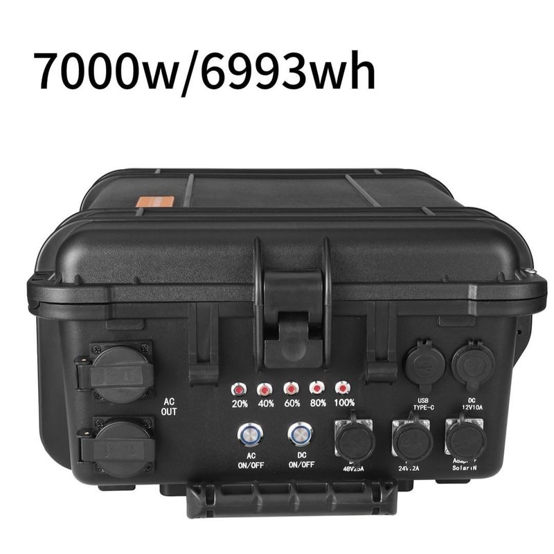 Материал оболочки ABS Сплавная портативная солнечная электростанция 3000W/5000W/7000W 4000W для наружных помещений