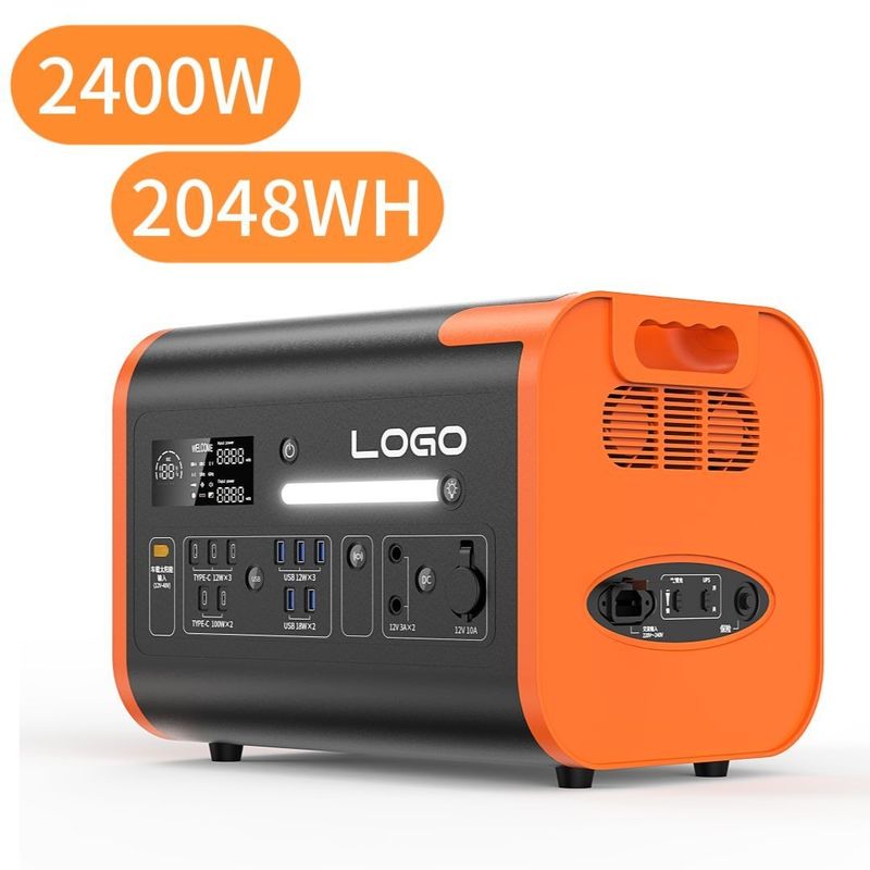 Портативный солнечный генератор 2400W/2048wh/LiFePO4 для защиты от перегрузки на открытом воздухе