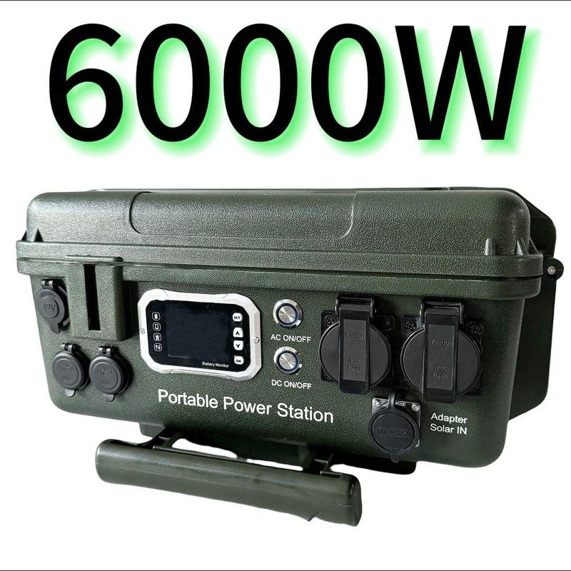 Контроллер MPPT 6000W/6048wh портативная AC/DC наружная мобильная электростанция для продукции